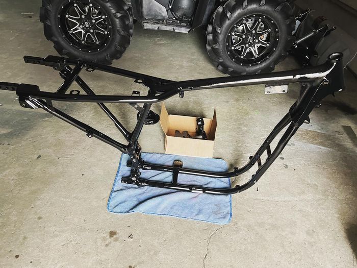Frames powder coating