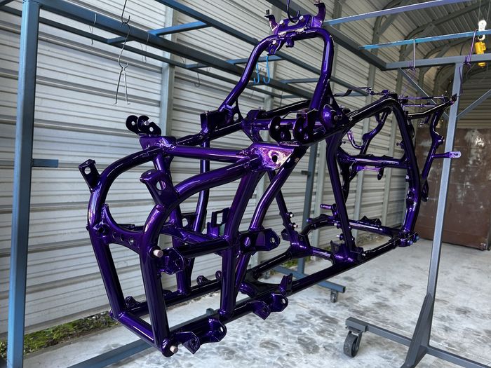Frames powder coating by Pasadena Powder Coating