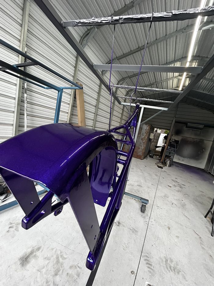 Frames powder coating by Pasadena Powder Coating