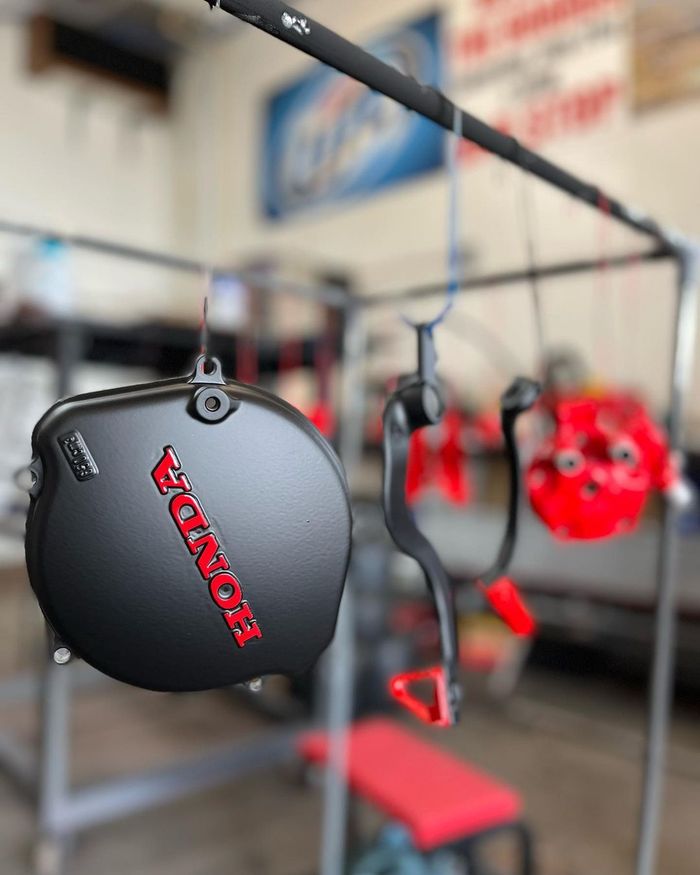 Motorcycle powder coating