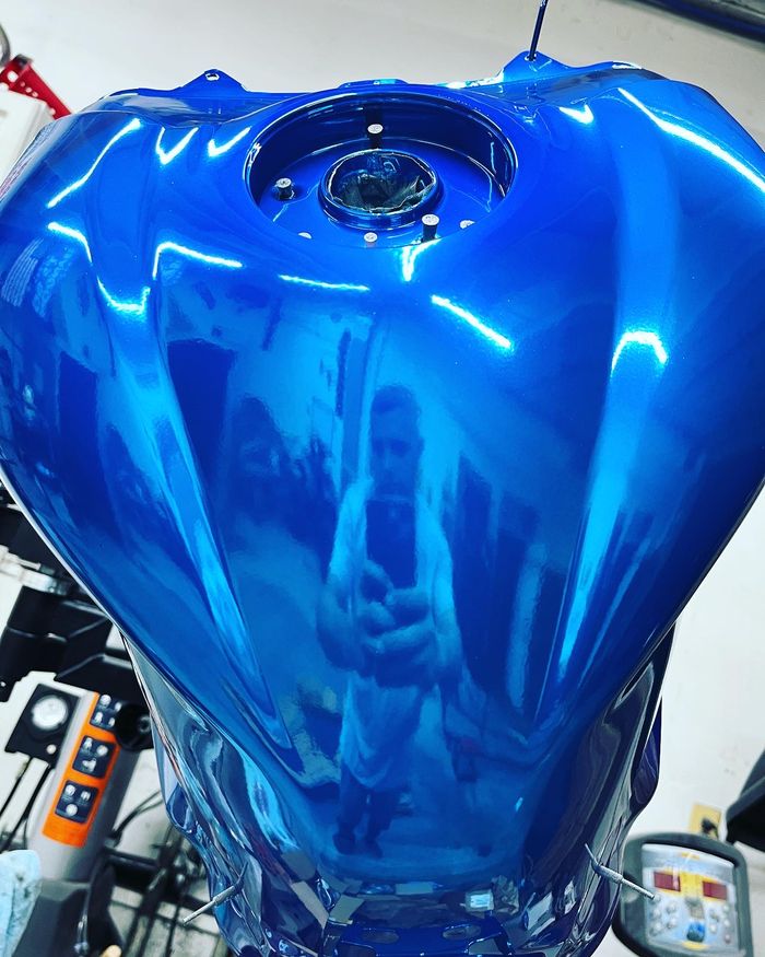 Motorcycle powder coating by Pasadena Powder Coating
