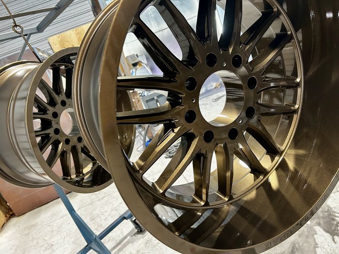 Rims powder coating by Pasadena Powder Coating